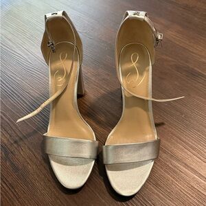 Elegant Silver Sam Edelman High Heels